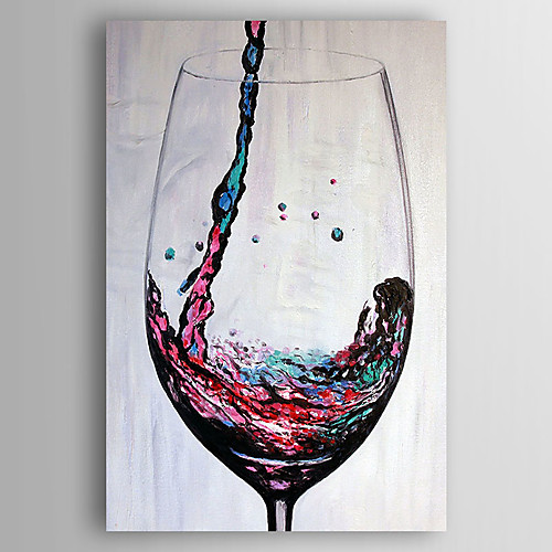 

Oil Painting Hand Painted Vertical Still Life Modern Stretched Canvas
