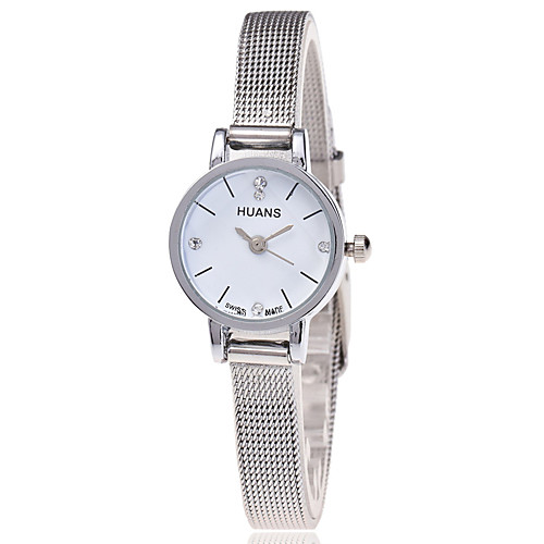 

Women's Wrist Watch Quartz Stainless Steel Silver / Gold Cool Analog Ladies Casual Fashion - White Black One Year Battery Life / SSUO 377