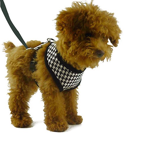 

Cat Dog Harness Leash Breathable Adjustable / Retractable Plaid / Check Geometic Textile Fabric Nylon Red Black