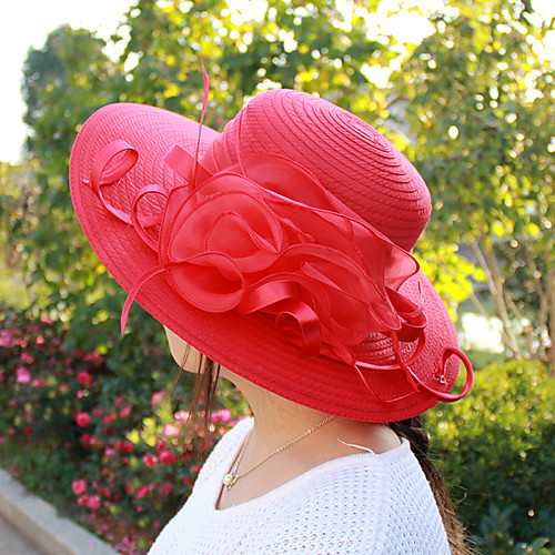 

Women's Party Hat Party Vacation Beach Flower Solid Colored Black White Hat / Cute / Pink / Winter / Spring / Summer