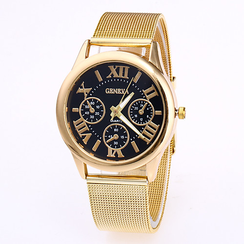 

Geneva Men's Wrist Watch Quartz Stainless Steel Rose Gold Casual Watch Cool Analog Fashion - White Black Coffee