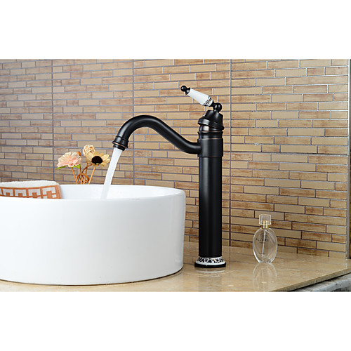 

Faucet Set - Rotatable / Widespread Oil-rubbed Bronze Centerset Single Handle One HoleBath Taps