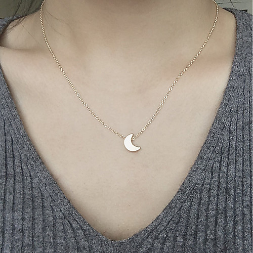 

Women's Pendant Necklace Moon Crescent Moon Ladies Fashion Alloy Silver Gold Necklace Jewelry For Daily