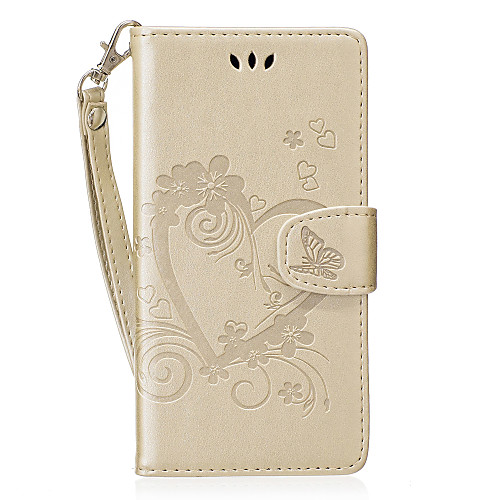 

Case For Huawei P8 Lite (2017) / Honor 8 / Huawei Wallet / Card Holder / with Stand Full Body Cases Heart Hard PU Leather
