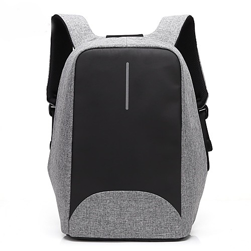 

Coolbell 15 ""Ноутбук Рюкзаки Нейлон Деловые / Сплошной цвет для делового офиса для путешествия Унисекс с USB-портом для зарядки / наушниками