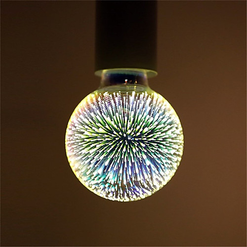 

1pc 6 W LED Globe Bulbs LED Filament Bulbs 500 lm E26 / E27 G95 35 LED Beads Integrate LED Decorative Starry 3D Firework Multi-colors 85-265 V