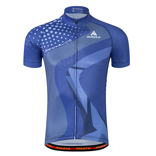 

Men's Short Sleeve Cycling Jersey Polka Dot Bike Jersey Top Mountain Bike MTB Road Bike Cycling Quick Dry Reflective Strips Sweat-wicking Sports Polyester Clothing Apparel