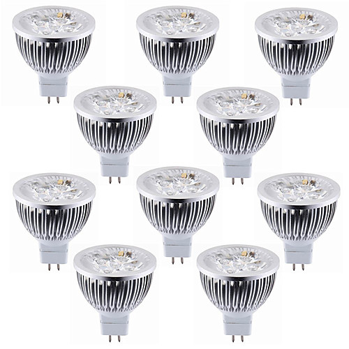 

10pcs 5.5 W LED Spotlight 450-500 lm MR16 4 LED Beads High Power LED Decorative Warm White Cold White 12 V