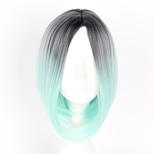 

Lolita Cosplay Wigs Women's Girls' 14 inch Heat Resistant Fiber Green Mixed Color Anime Wig