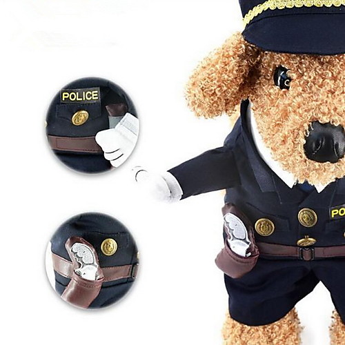 

Cat Dog Costume Puppy Clothes Police / Military Cosplay Winter Dog Clothes Puppy Clothes Dog Outfits Costume for Girl and Boy Dog Fabric XS S M L