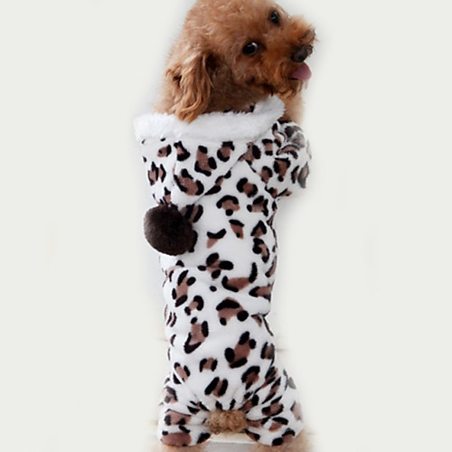 

Cat Dog Jumpsuit Pajamas Puppy Clothes Leopard Casual / Daily Winter Dog Clothes Puppy Clothes Dog Outfits Brown Costume for Girl and Boy Dog Polar Fleece S M L XL XXL