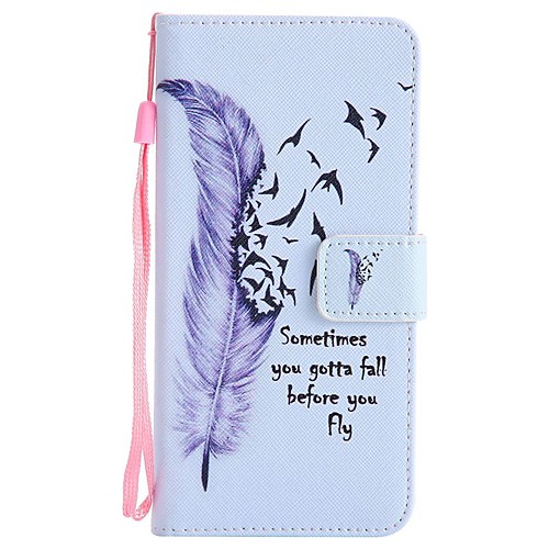 

Case For Samsung Galaxy J7 Prime / J7 (2016) / J5 Prime Wallet / Card Holder / with Stand Full Body Cases Feathers Hard PU Leather