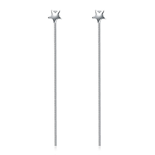 

Women's Drop Earrings Star Ladies Unique Design Sterling Silver Earrings Jewelry Silver For Wedding Party Daily Casual