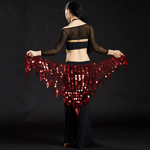 

Belly Dance Hip Scarves Women's Performance Polyester Sequin Hip Scarf