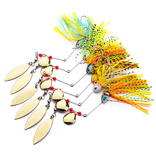 

6 pcs Fishing Lures Spinnerbaits Bass Trout Pike Freshwater Fishing
