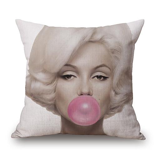 

1 pcs Cotton / Linen Pillow Cover Pillow Case, Novelty Classic Printing Vintage Casual Retro