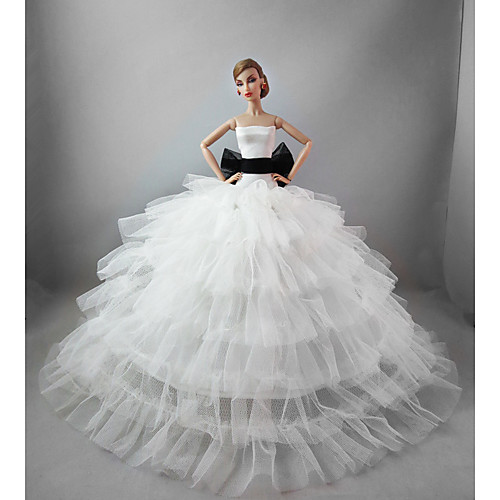 

Doll Dress Wedding For Barbiedoll Satin / Tulle Lace Satin Dress For Girl's Doll Toy / Kids