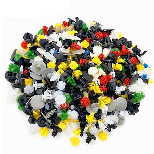 

ZIQIAO 200Pcs Mixed Auto Fastener Vehicle Car Bumper Clips Retainer Fastener Rivet Door Panel Fender Liner Universal for All Car