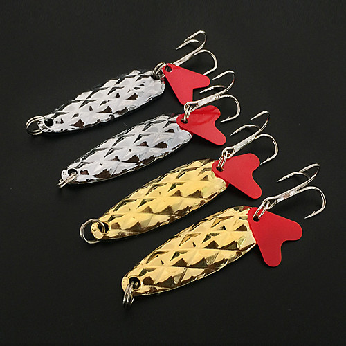 

4 pcs Fishing Lures Spoons Sinking Bass Trout Pike Bait Casting Lure Fishing