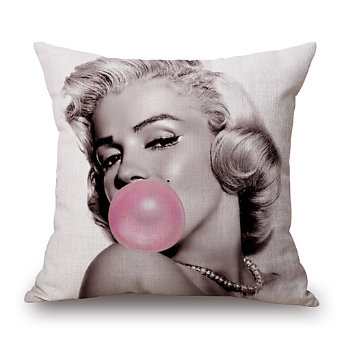 

1 pcs Cotton / Linen Pillow Cover Pillow Case, Novelty Classic Printing Vintage Casual Retro