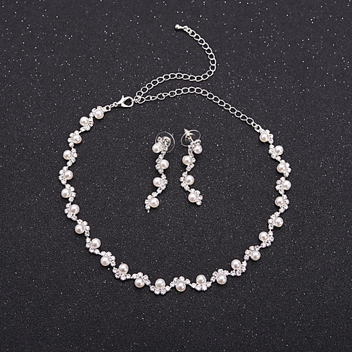

Women's AAA Cubic Zirconia Jewelry Set Drop Dangling Classic Fashion Crystal Earrings Jewelry White For Wedding Party Special Occasion Anniversary Gift Daily / Casual / Engagement / Valentine