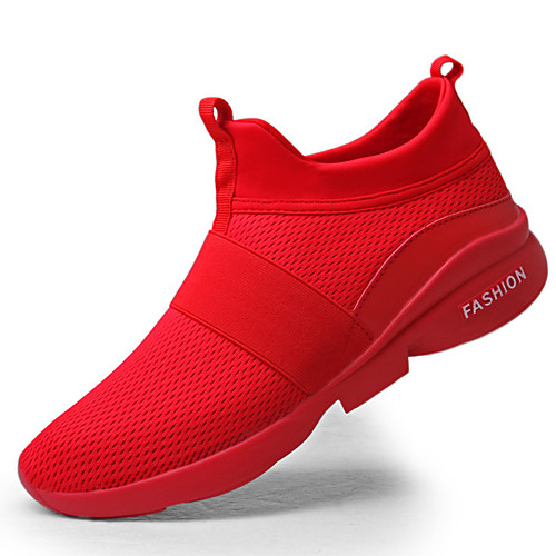 

Men's Sneakers Comfort Shoes Sporty Casual Daily Outdoor Walking Shoes Rubber Breathable Wear Proof White Black Red Fall Spring