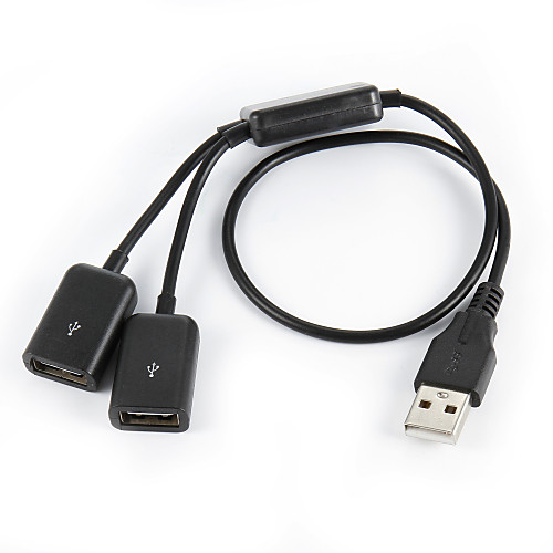 

Black USB 2.0 Dual Ports Hub Cable Bus power For Laptop Macbook Notebook PC & Mouse & Flash Disk