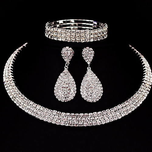 

Women's Jewelry Set Classic Basic Earrings Jewelry Silver For Christmas Gifts Wedding Party Special Occasion Anniversary Birthday / Engagement / Valentine