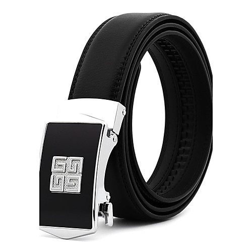 

Men's Waist Belt Leather Alloy Belt Solid Colored