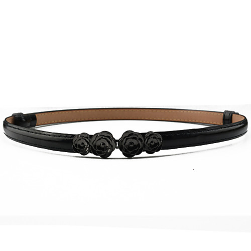 

Women's Buckle Resin Belt Solid Colored