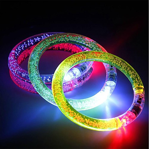 

3PCS Light up Bracelet Flash LED Light Emitting Electronic Bracelet Luminous Glowing Bracelet For Christmas Bar