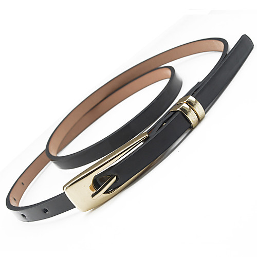 

Women's Skinny Belt Weekend Belt Solid Colored / PU / Alloy