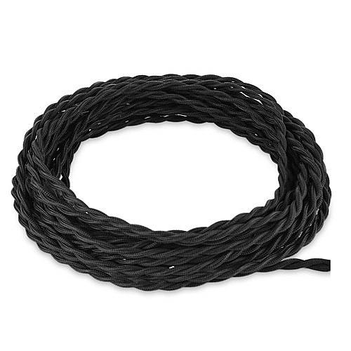 

(10m/Lot)Twisted Cloth Cord 18/2 Cotton Covered Electrical Antique Wire For Vintage Bulb Pendant Light And Other Industrial Antique DIY Projects
