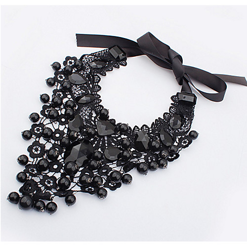 

Women's Choker Necklace Statement Necklace Ladies Luxury Unique Design Gothic Silk / Cotton Blend Alloy Black Necklace Jewelry For Christmas Special Occasion Birthday Party Evening Party / Evening