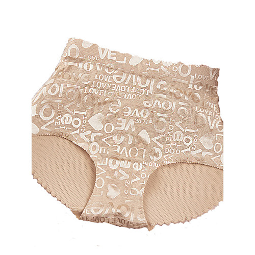 

Women's Floral Brief Mid Waist Light Brown S