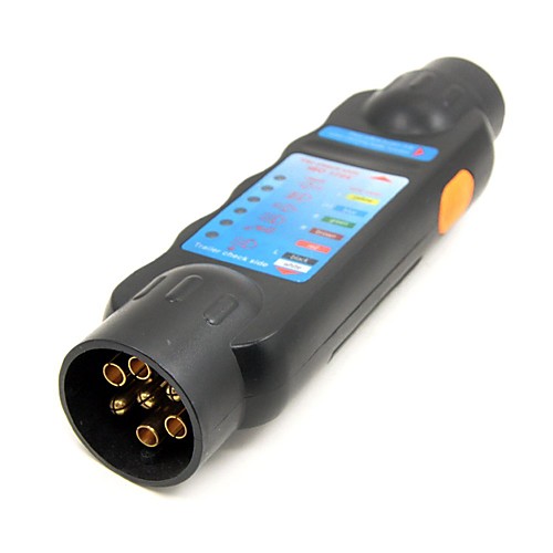 

JCY22773 LED European 7 Pin 12V Truck Trailer Connector Tester Resistance Tester Wiring Circuit Light Test Tool Car Circuit Testing Seven Holes