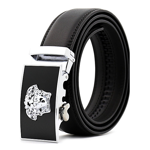 

Men's Waist Belt Leather Alloy Belt Solid Colored