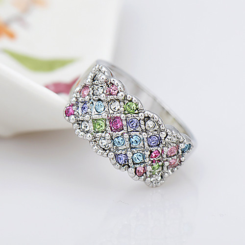 

Ring Assorted Color White Blue Rhinestone Alloy Fashion Euramerican Adjustable / Women's