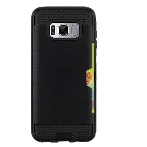 

Case For Samsung Galaxy S8 Plus / S8 / S7 edge Card Holder Back Cover Solid Colored Hard PC
