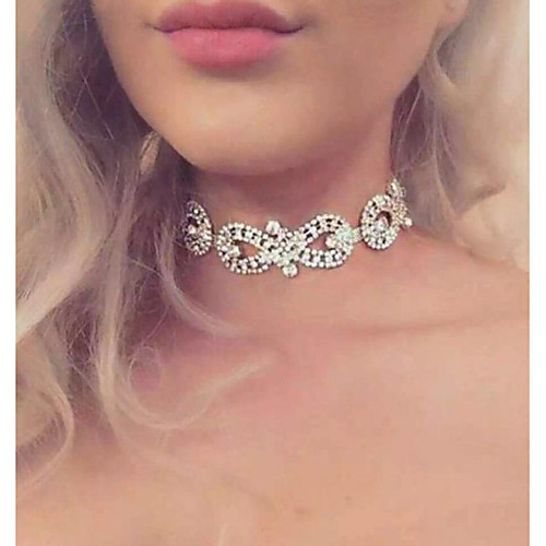 

Women's Choker Necklace Infinity Ladies Luxury Fashion Euramerican Alloy Gold Silver Necklace Jewelry For Wedding Party Cosplay Costumes