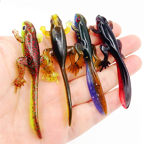 

4 pcs Fishing Lures Frog Shad Floating Bass Trout Pike Sea Fishing Fly Fishing Bait Casting