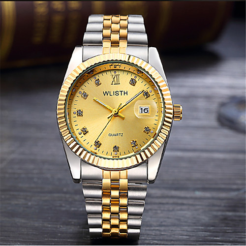 

Men's Fashion Watch Quartz Silver / Gold Analog Casual - Gold White