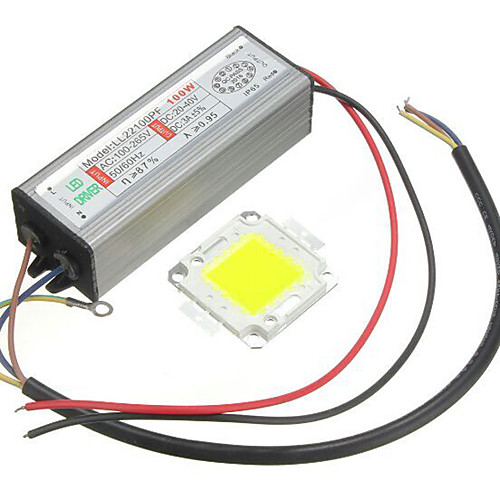 

1pc High Power 100W LED SMD Chip Bulb with Waterproof Driver Supply