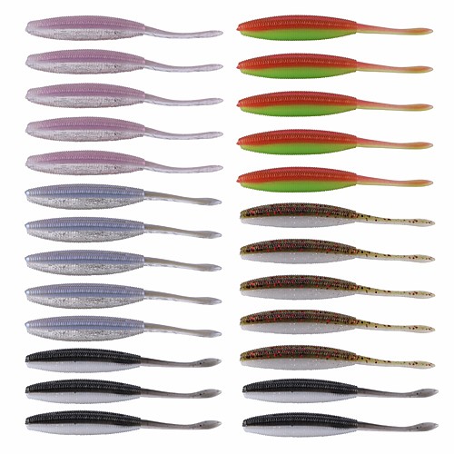 

25 pcs Soft Bait Fishing Lures Soft Bait Shad Grub Floating Bass Trout Pike Sea Fishing Fly Fishing Bait Casting