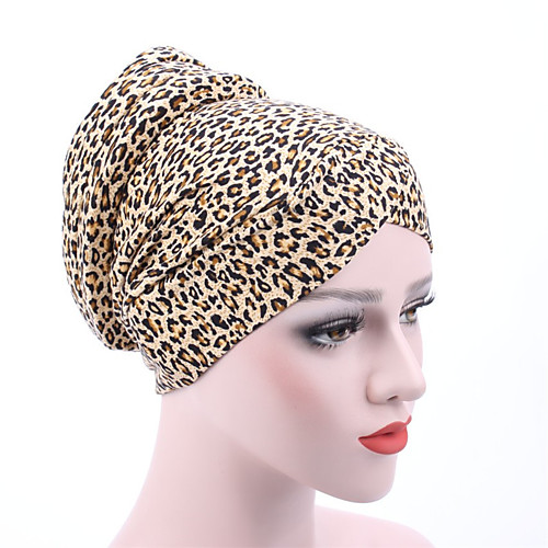 

Women's Floppy Hat Pleated Floral Leopard Hat / Fabric / Summer / Cotton