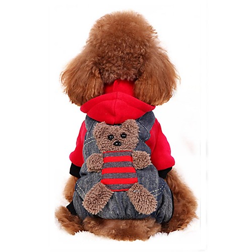

Dog Costume Coat Hoodie Bear Cosplay Fashion Halloween Party Outdoor Winter Dog Clothes Puppy Clothes Dog Outfits Yellow Red Costume for Girl and Boy Dog Flannel Fabric Cotton XS S M L XL XXL