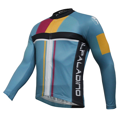 

ILPALADINO Men's Long Sleeve Cycling Jersey Winter Summer Patchwork Plus Size Bike Top Mountain Bike MTB Road Bike Cycling Waterproof Anatomic Design Quick Dry Sports Clothing Apparel / Stretchy