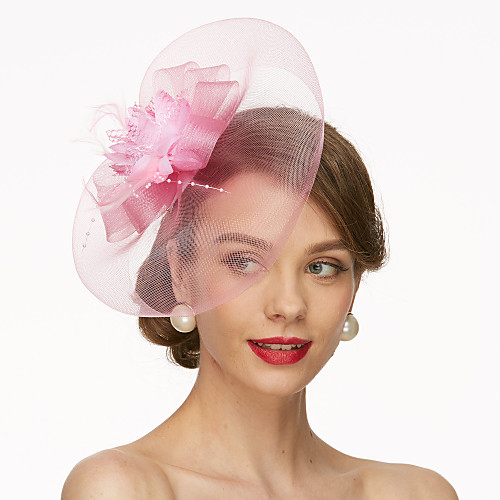 

Net Fascinators / Hats / Headwear with Floral 1pc Wedding / Special Occasion / Tea Party Headpiece