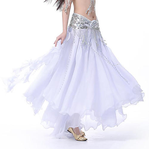 

Belly Dance Skirts Sequin Women's Performance High Chiffon