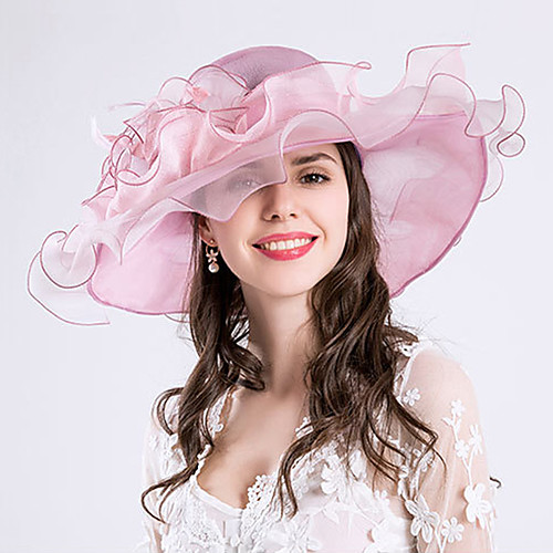 

Feather / Silk / Organza Kentucky Derby Hat / Fascinators / Hats with Floral 1pc Wedding / Special Occasion / Party / Evening Headpiece
